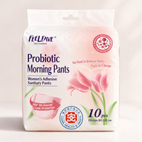 FEELFAVE Culottes hygiéniques jetables respirantes en coton pour femme, avec feuille arrière type tissu, super absorbantes, sous-vêtements menstruels pour femmes