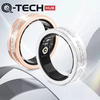 Bague connectée de luxe V6 avec suivi d'activité, détection d'oxygène sanguin, contrôle par application, suivi du sommeil, compteur de pas, calories, réveil, IP68
