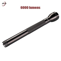 Lampe torche puissante rechargeable OEM ODM, portée 800m, LED XHP70.3, 6000lm, pour le Moyen-Orient