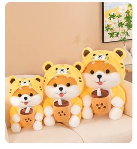 Nuevo peluche transformado en leche té perro peluche Tigre mascota Boba Animal relleno Boba leche té felpa leche té <span class=keywords><strong>Anime</strong></span> perro - Product Image 4