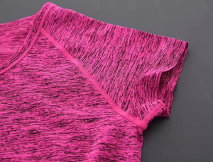 Camiseta Deportiva de Manga Corta para Mujer, Verano, 100% Poliéster, Transpirable, de Secado Rápido, Tejido Catiónico, Ligera, para Yoga, Ejercicio y Running - Product Image 5