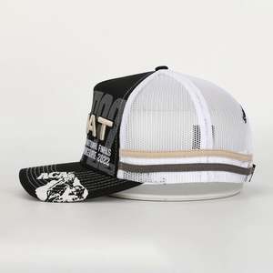 Gorra Trucker Retro Unisex para Exteriores, Deportiva con Tiras Bordadas, Malla Transpirable, 100% Algodón, Estilo Hip Hop, Casual de Verano - Product Image 3