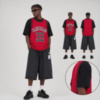 Camiseta de Baloncesto Personalizada para Hombre, Manga Corta, 100% Algodón, Impresión Digital, Nombre, Número y Logotipo Personalizados, Cuello Redondo, Corte Holgado