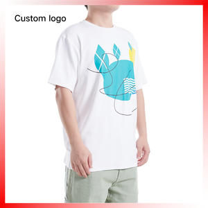 T-shirt pour <span class=keywords><strong>homme</strong></span> à col rond, manches courtes, coupe ample, imprimé, en coton écologique 280 g/m², tendance et avant-gardiste - Product Image 1