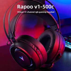 ราปู/เล่ยไป๋ VH500 ชุดหูฟังแบบมีสายเอฟเฟกต์แสง RGB การตัดเสียงรบกวนแบบแอคทีฟไมไฟฟ้าการแข่งขัน 71 ช่องสัญญาณรอบทิศทาง - Product Image 4