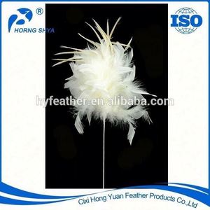 Fleur décorative artificielle fil de paon tige plume Floral Pick pour arrangement floral maison mariage fête Vase décor de vacances - Product Image 5
