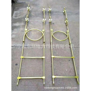 Plateforme de travail suspendue en alliage pour travaux en hauteur, avec échelle à corde isolée, système de blocage automatique à ligne simple et frein à double ligne, tête de corde en alliage d'aluminium pour travaux en hauteur - Product Image 4