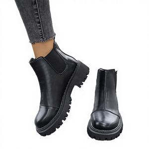 Zapatos de Hombre de Plataforma de Alta Calidad, con Suela Gruesa, de Piel Genuina, Estilo Británico, Casual de Negocios, Botines Chelsea - Product Image 2