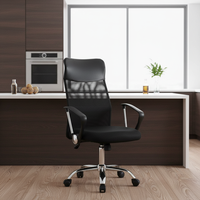 Chaise de bureau ergonomique en gros pour usine, avec base métallique, dossier haut, réglable en hauteur, pivotante, pour le lieu de travail