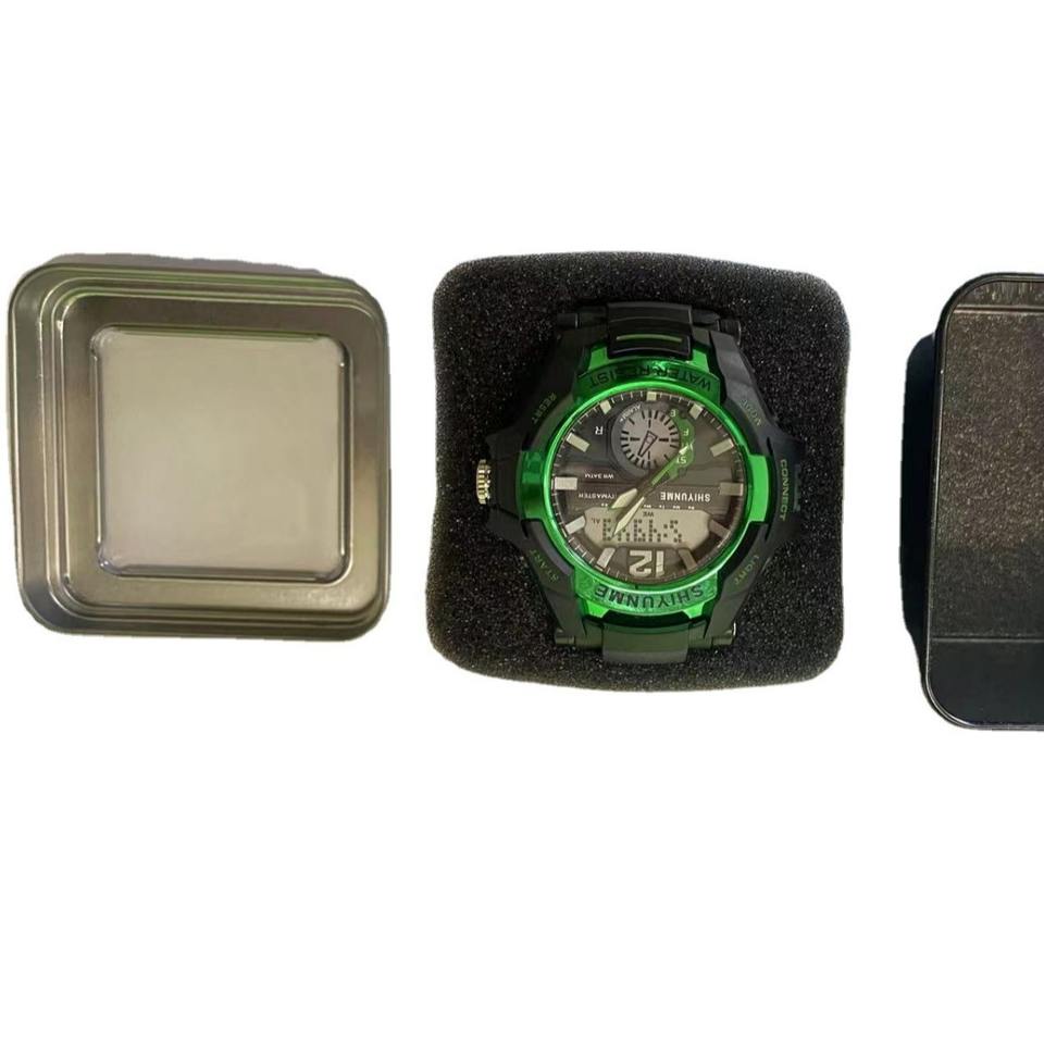 Watch Box Window Display Elegant Square Watch Box with Clear Window - Black Metal Display Case ...