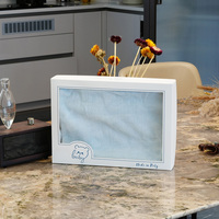 Boîte à couverture pour bébé en carton premium avec couvercle et base à effet gaufré en feuille d'or, emballage cadeau pour vêtements de nouveau-né