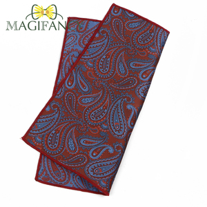 <span class=keywords><strong>Mouchoirs</strong></span> de poche en polyester à motif floral de luxe Paisley pour hommes, idéaux pour les affaires, les mariages et les cadeaux - Product Image 3
