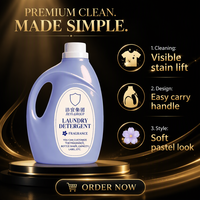 Lessive liquide, poudre et capsules de lessive personnalisées OEM, parfum Indigo Navy, pour produits de lavage, senteur fraîche.