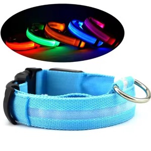 Correa de entrenamiento antipérdida de material de nailon, collares para mascotas iluminados, <span class=keywords><strong>collar</strong></span> de perro LED recargable por USB con luz alta - Product Image 5