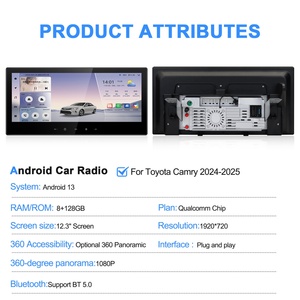 Navihua Android Car Radio DVD Player Entertainemt Multimedia Carplay Android <b>Auto</b> for Toyota Camry 2024-2025 Car Android - Product Image 3