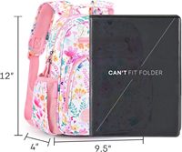 Sac à dos personnalisable pour fillettes 2-4 ans, motif floral mignon, fermeture éclair, bretelles, pour la maternelle et la crèche, en microfibre