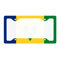Cadre de plaque d'immatriculation avec drapeau des îles Turcs et Caïcos, couverture universelle en aluminium pour plaque d'immatriculation, accessoires de décoration pour voiture