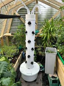 Grand jardin vertical hydroponique, système de circulation d'eau automatisé pour la plantation de légumes-feuilles d'intérieur (basilic, laitue) - Product Image 6