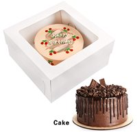 Vente en gros de grandes boîtes à gâteaux 8 10 12 pouces de haute qualité avec fenêtre boîtes à gâteaux de mariage en papier pour la fête de la nourriture en vrac