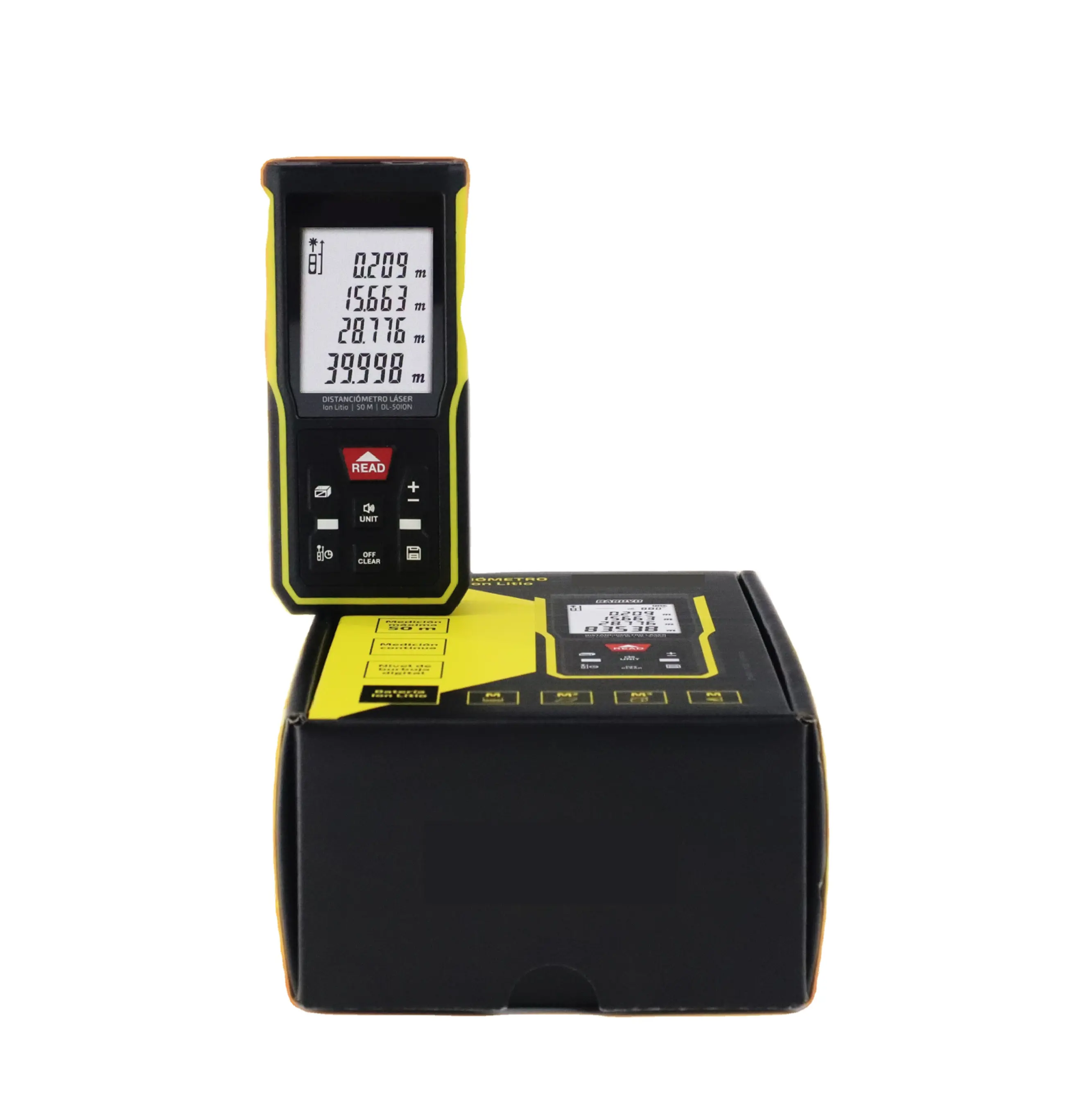 Лазерный измеритель расстояния, портативная мини-лента с USB, 50 м