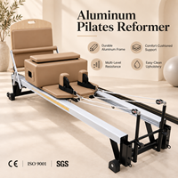 Peralatan Latihan Tubuh Penuh Multi-fungsi Reformer Pilates Aluminium dengan Logo yang Dapat Disesuaikan untuk Studio Pilates Kesehatan