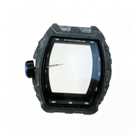 Boîtier de montre en fibre de carbone forgée, boîtier de montre à tourbillon volant avec cristal saphir |   Accessoires de montres mécaniques de luxe