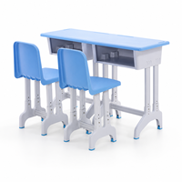Ensemble table et chaise d'étude réglables pour deux élèves, bureaux et chaises d'école, mobilier scolaire pour salle de classe