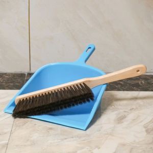 Ensemble de pelle à poussière à main écologique PP manche en bois de hêtre durable pelle à poussière à main pour nettoyer les cuisines sols Tables Cages pour animaux - Product Image 6