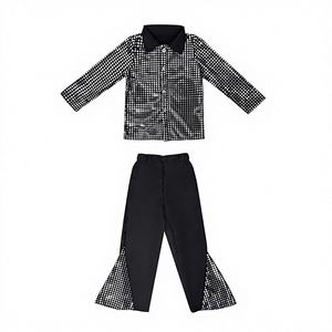 Costume de <span class=keywords><strong>disco</strong></span> pour garçons et filles BAIGE 2026, costumes de fête d'Halloween pour enfants, paillettes brillantes de luxe, déguisement de fête - Product Image 6