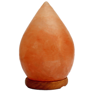 โคมไฟหินเกลือรูปทรงหยดน้ำตาหิมาลัยขนาด4.5x4.5x6นิ้วเป็นมิตรกับสิ่งแวดล้อมมีสไตล์ฮวงจุ้ยแกะสลักของตกแต่งเทศกาลคริสต์มาส - Product Image 1