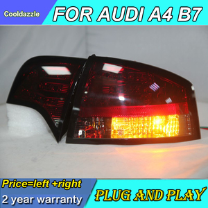 Feu arrière pour <span class=keywords><strong>A4</strong></span> <span class=keywords><strong>B7</strong></span> 2005 — 2008 ensemble de phare à LED, feu arrière noir fumé, avec clignotant et signalisation de stationnement inversée - Product Image 4