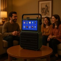 Système audio avec écran lecteur vidéo, haut-parleur Bluetooth portable pour karaoké extérieur à domicile