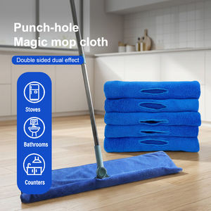 Balai magique, chiffon carré, <span class=keywords><strong>microfibre</strong></span> double usage, serpillière et fenêtre pour le nettoyage des sols et l'entretien ménager - Product Image 1