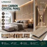 Revêtement mural intérieur en cristal de carbone de 8 mm pour les chambres de villa, les couloirs et les projets de finition murale intérieure sur mesure