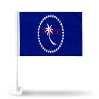 Drapeau de toit de voiture Martinique personnalisé en gros, kit de drapeau national en polyester pour la décoration extérieure de voiture, prend en charge la fourniture en gros de motifs personnalisés