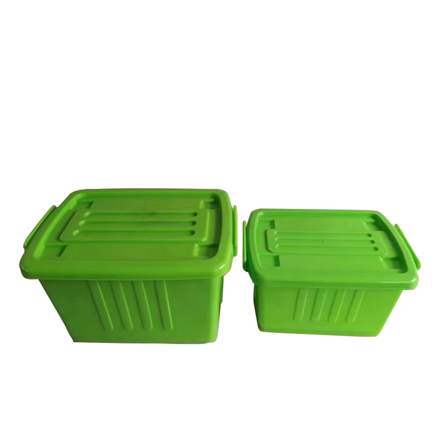 PP Material 22L 38L Plastic Covered Storage Box with Wheels Injection Mold