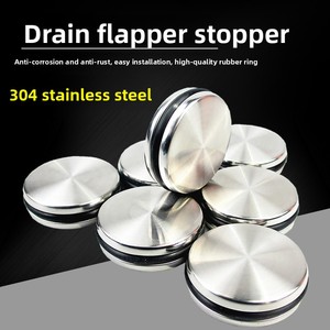 <span class=keywords><strong>Bouchon</strong></span> <span class=keywords><strong>de</strong></span> lavabo rotatif en acier inoxydable 304 avec couvercle à <span class=keywords><strong>clapet</strong></span>, joint en silicone, surface brossée, design moderne et simple - Product Image 2