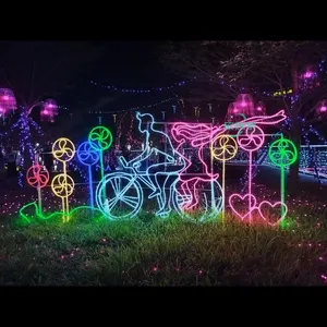 Individuelle Form Outdoor Led Weihnachtsdekoration Lichter Led Fahrradform Motivlicht