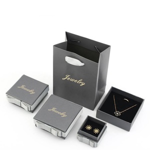 Elegant Retro Gold Foil Printed Square Jewelry <b>Box</b> Luxury Velvet Lined Ring Case for <b>Earrings</b> Necklaces Rings Side Bow <b>Gift</b> <b>Box</b> - Product Image 6