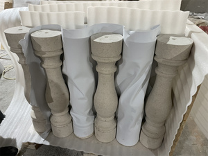 Chất lượng cao trang trí kiến trúc khắc đá màu be đá vôi lan can lan can cho thiết kế hiện đại - Product Image 2