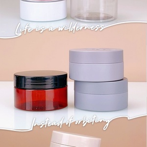 Wholesale Cosmetic Facial Cream <b>Jar</b> Silk Screen logo 30g 50g 100g PET <b>Plastic</b> Storage <b>Jar</b> with <b>Plastic</b> Screw Cap - Product Image 4