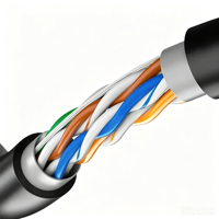 Cable de Red UTP para Exteriores Cat6 de 305 m (1000 pies), Resistente a la Intemperie, Cable Ethernet Gigabit RJ45 para Instalación Aérea