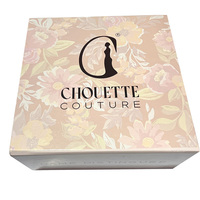 Conception personnalisée Noir mat Grand carton rigide en papier Emballage de cadeau Boîte à vêtements pliante magnétique Boîte cadeau pour robe de mariée