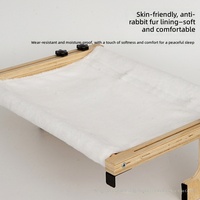 Hamac de fenêtre pour chat, perchoir surélevé en bois de qualité supérieure, siège moelleux en peluche, mobilier d'intérieur de luxe, solide, écologique et durable
