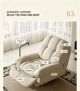 Sofá Multifuncional Giratorio Individual de Alta Calidad para Sala de Estar, Silla Reclinable Mecedora, Venta al Por Mayor - Product Image 5