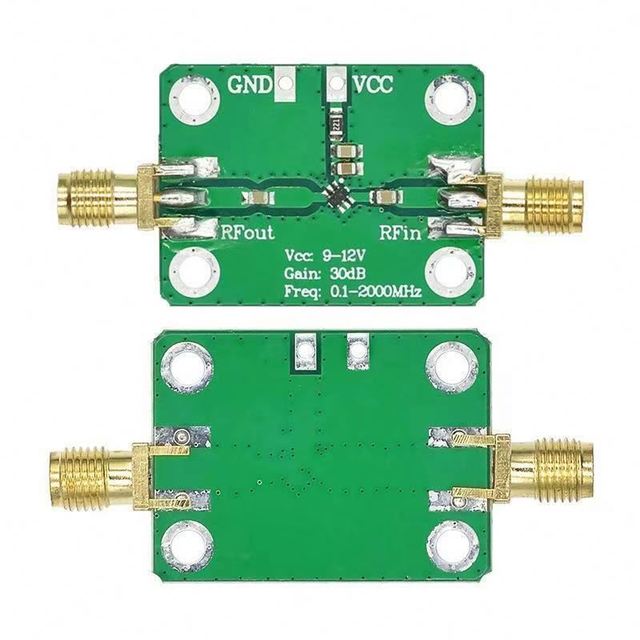 0.1-2000MHz RF Wideband Amplifier High Gain 30dB Low-noise Amplifier LNA Development Board