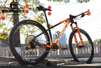 Vélo de montagne XC en carbone Toray T800 de 27,5 pouces, câblage interne complet, FOX SC32 140 mm, blocage en alliage d'aluminium, SRAM XX1 1*12, frein à disque