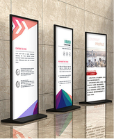 Nouveau design Présentoir en métal sur pied Présentoir de publicité pour affiches double face Présentoir de support publicitaire
