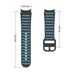 Correa Deportiva de Silicona Ondulada Upro de 20 mm para Samsung Galaxy Watch 6 5 4 Classic 47/43 mm, Correa de Reloj de Goma Suave de Doble Color - Product Image 3