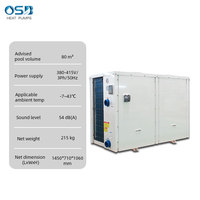 Chauffe-piscine solaire OEM 35KW à pompe à chaleur, échangeur de chaleur en titane économe en énergie, pour usage domestique, commercial et hôtelier, à source d'air